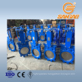 rising stem lug type knife gate valve ceramic rubber